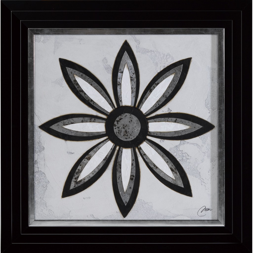 Flor Metal Revert Puntas Fondo Blanco