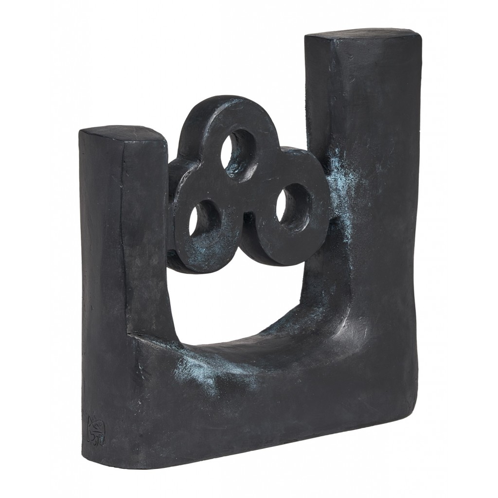 Agua Escultura Óxido Bronce Negro